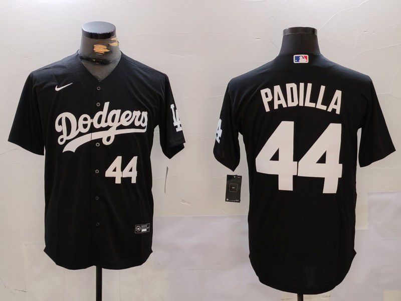 Men Los Angeles Dodgers #44 Padilla Black Game 2024 Nike MLB Jersey style 5